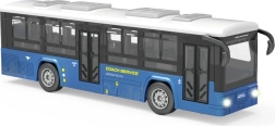 Zils autobuss ar gaismas un skaņas efektiem