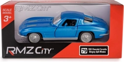 Metal model RMZ City Chevrolet Corvette Stingray Split Window 1963 1:35 blue