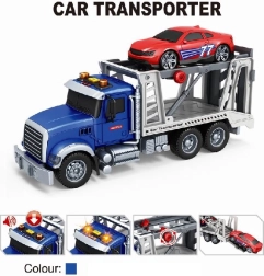 Auto ar evakuatora piekabi 1:14 ar pull-back (atvelc un laid vaļā) piedziņu un gaismu