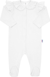 New Baby Stripes cotton baby sleepsuit, white, size 80 (9–12 months)