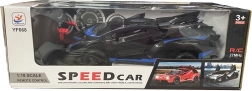 Sporta RC auto 1:18 melni zils