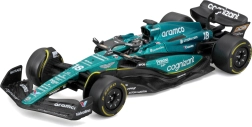 Bburago 1:43 Formula 1 Aston Martin AMR23 #18 Lance Stroll – metāla modelis ar pilotu dāvanu kastītē