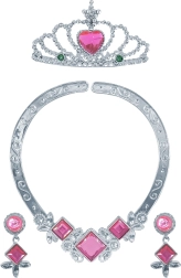 Princeses komplekts ar kaklarotu – rozā