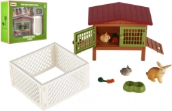 Trušu kūts ar pastaigu laukumu un piederumiem bērniem