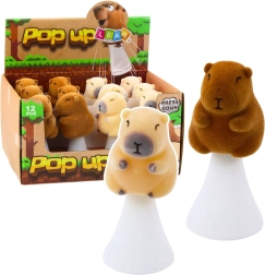 Lēkājoša kapibara Pop Up bēši brūna 10 cm