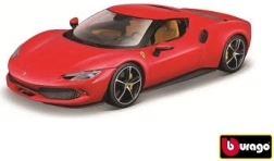 Metāla auto modelis Bburago Ferrari 296 GTB 1:18 sarkans