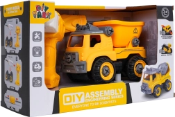 Saliekams būvniecības pašizgāzējs ar urbi un skrūvgriezi