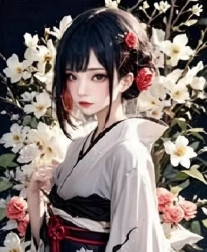 Dimanta gleznošana Meitene kimono