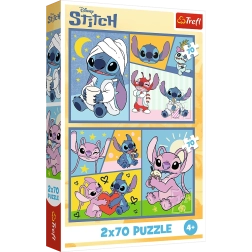 Puzle 2x70 – Disney Lilo un Stičs – Bez garlaicības ar Stiču