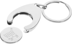 Metāla atslēgu piekariņš 2-in-1 ar ratiņu žetonu