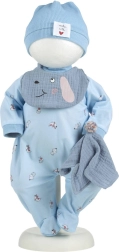 Clothing for Llorens New Born Doll 40–42 cm with Bib - 4 pcs