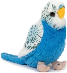Plīša papagailītis (budžerīgars) zilā krāsā 13 cm