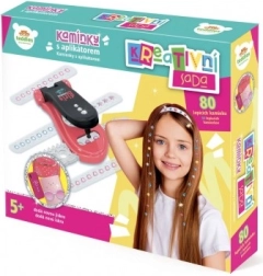 Mirdzoši akmentiņi ar aplikatoru matiem un dekorācijām