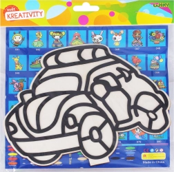 Radošs komplekts bērniem – koka attēls ar kuliņu plastilīnu