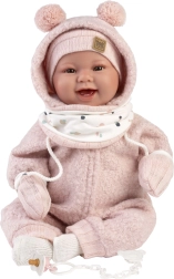 Llorens New Born reālistisks mazulis ar skaņām, mīksto ķermenīti 44 cm