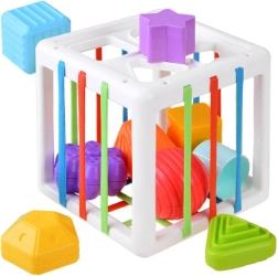 Ievietošanas kubs pašiem mazākajiem ar elastīgām lentēm