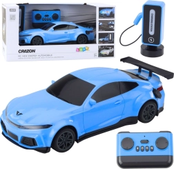 Elektriska RC sacīkšu automašīna ar uzlādes staciju – zila