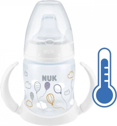 NUK mācību pudele ar temperatūras kontroli 150 ml, balta