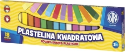 Astra plastilīns, taisnstūrveida, 18 krāsas