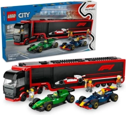 LEGO® City 60445 F1® kravas auto ar F1® RB20 un AMR24 bolīdiem