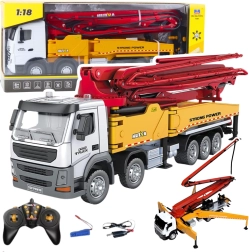 Tālvadāma celtniecības betona maisītāja mašīna ar sūkni HUINA 1:18, metāla