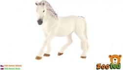 Ķēve ar baltu apmatojumu un violeta krēpes ķemmējumu