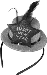 Galvas stīpiņa ar mini cepurīti Happy New Year