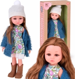 Autumn fashion doll with brown hair, 35 cm