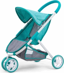 Milly Mally Susie Doll Stroller, turquoise-gray, three-wheeler