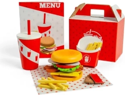 Bigjigs Toys Burgera un frī kartupeļu komplekts bērniem