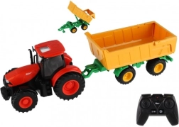 Tālvadības traktors ZETOR ar piekabi, 42 cm, 2,4 GHz, gaisma un skaņa, uzlādējams akumulators