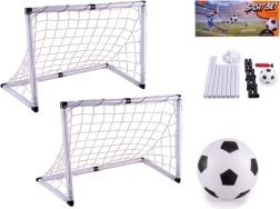 2 futbola vārtu komplekts ar bumbu un pumpi
