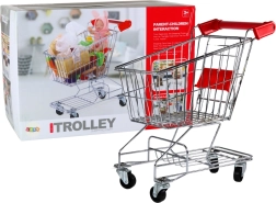 Bērnu metāla iepirkumu ratiņi – lieli, sudraboti