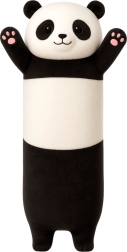 Pūkains pandu spilvens melnbalts 70 cm
