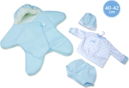 Apģērbs lellei NEW BORN 40–42 cm – flīsa zvaigznīte, 3 daļu komplekts