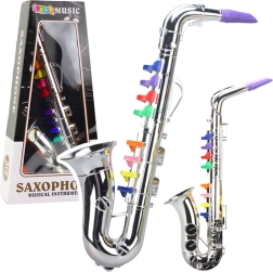 Bērnu mūzikas instruments – sudraba saksofons