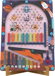 Magnētiskais pinbols Kosmoss 2 vienā – koka spēle 2Kids Toys