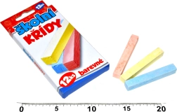 Krāsainas skolas krītiņi 12 gab.