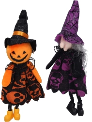 Helovīna dekorācija – ragana un putnubiedēklis pakarināšanai