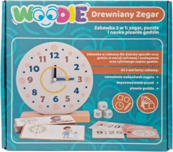 WOODIE 3-in-1 Wooden Educational Clock