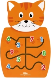 Koka tāfele ar cipariem Kaķis VIGA