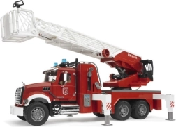 Bruder Bworld ugunsdzēsēju auto Mack Granite ar izbīdāmām kāpnēm 1:16 - 1 gab.