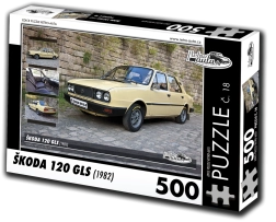 Retro auto puzle Škoda 120 GLS 500 detaļas