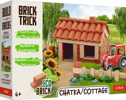 Trefl Brick Trick eco mājiņa – būvkomplekts no īstiem mini ķieģeļiem (85 detaļas)
