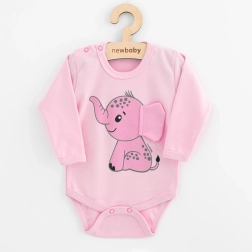 Baby long-sleeve bodysuit New Baby Happy Elephant pink 86 (12–18 months)