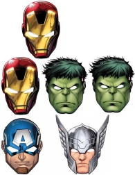 Marvel Avengers papīra maskas 6 gab.