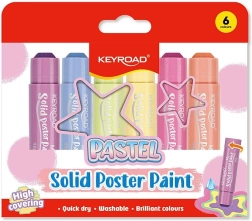 KEYROAD pastel solid tempera paints - 6 pcs