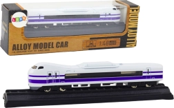 Metāla kolekcionējams vilciena modelis 1:48 balti‑violets