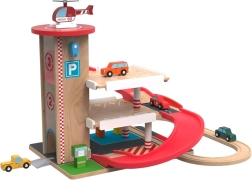 Koka garāža ar vilciena trasi 2Kids Toys
