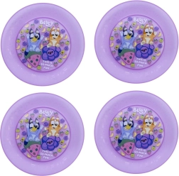 Bērnu šķīvīšu komplekts Bluey, violets (4 gab.)